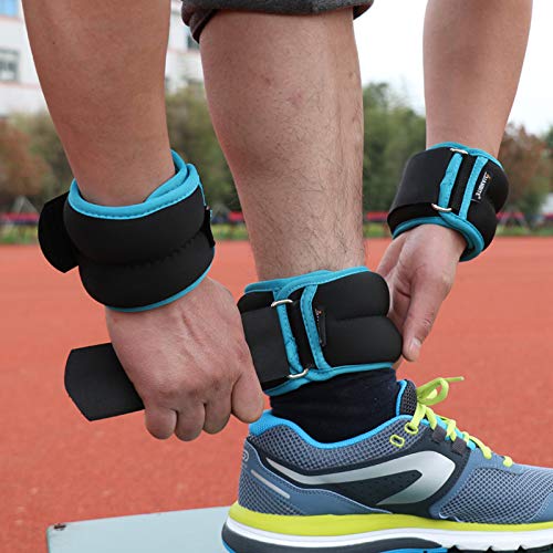 Pesas Para Tobillos, 1 Par De Correas Ajustables Duraderas Y Resistentes Al Desgaste, Compatibles Con Muñeca Y Tobillo Para Fitness, Correr, Entrenar, Caminar, Trotar, Gimnasia (Wrist 1pair 1kg)