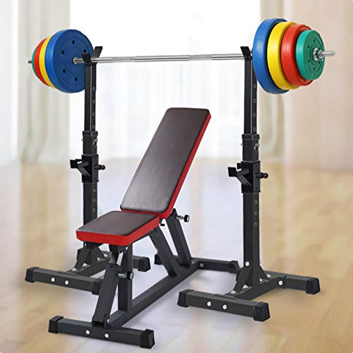 Soporte dividido para media sentadilla, soporte para barra ajustable, soporte para banco de levantamiento de pesas multifunción, carga máxima de 250 kg, soportes para gimnasio en casa, pieza de equipo