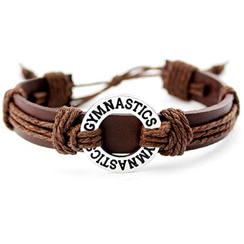 SZNES Pulsera Calistenia Pulseras De Cuero Mujer Hombre Unisex