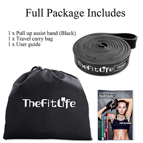 TheFitLife Bandas Elasticas Fitness Musculacion - Cintas Elásticas de Resistencia para Pull-ups Asistidos, Cross-Training, Dominadas, Yoga, Pilates, Fisioterapia, con E-Guía de Ejercicios