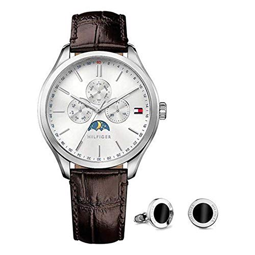 Tommy Hilfiger Oliver para hombre del reloj y el conjunto de la mancuerna 1770014