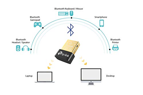 TP-Link UB400 Nano - Adaptador Bluetooth 4.0 USB Dongle para ordenador, portatil, auriculares, altavoz, teclado, compatible con Windows 10, 8, 8.1,7, XP, Vista