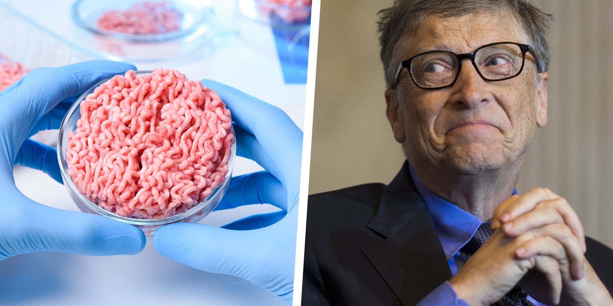 Por qué Bill Gates dice que los países ricos deberían comer carne de vacuno 100% sintética