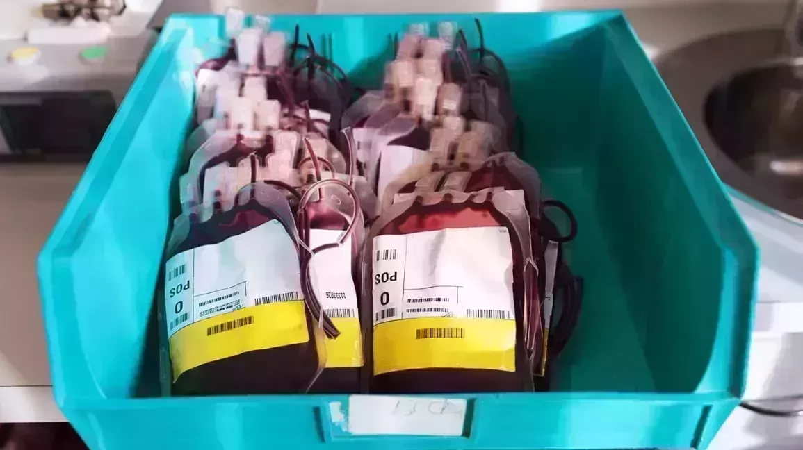 bags of blood used for transfusions for anemia