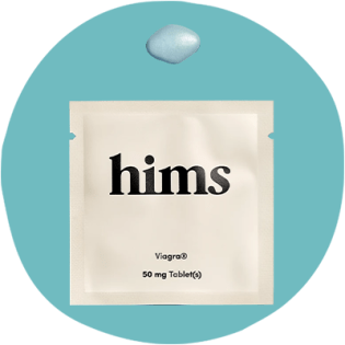 Image of a Hims Branded Viagra pill pouch.