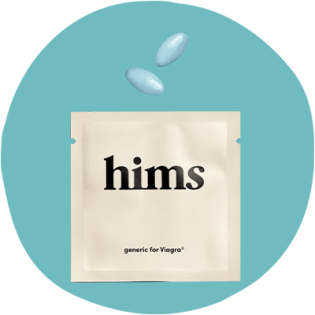 Image of a Hims Generic Viagra pill pouch.