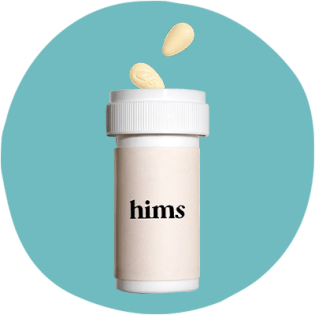 Image of a Hims Branded Cialis pill bottles.