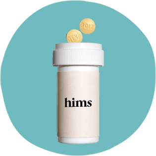 Image of a Hims Generic Cialis pill bottle.