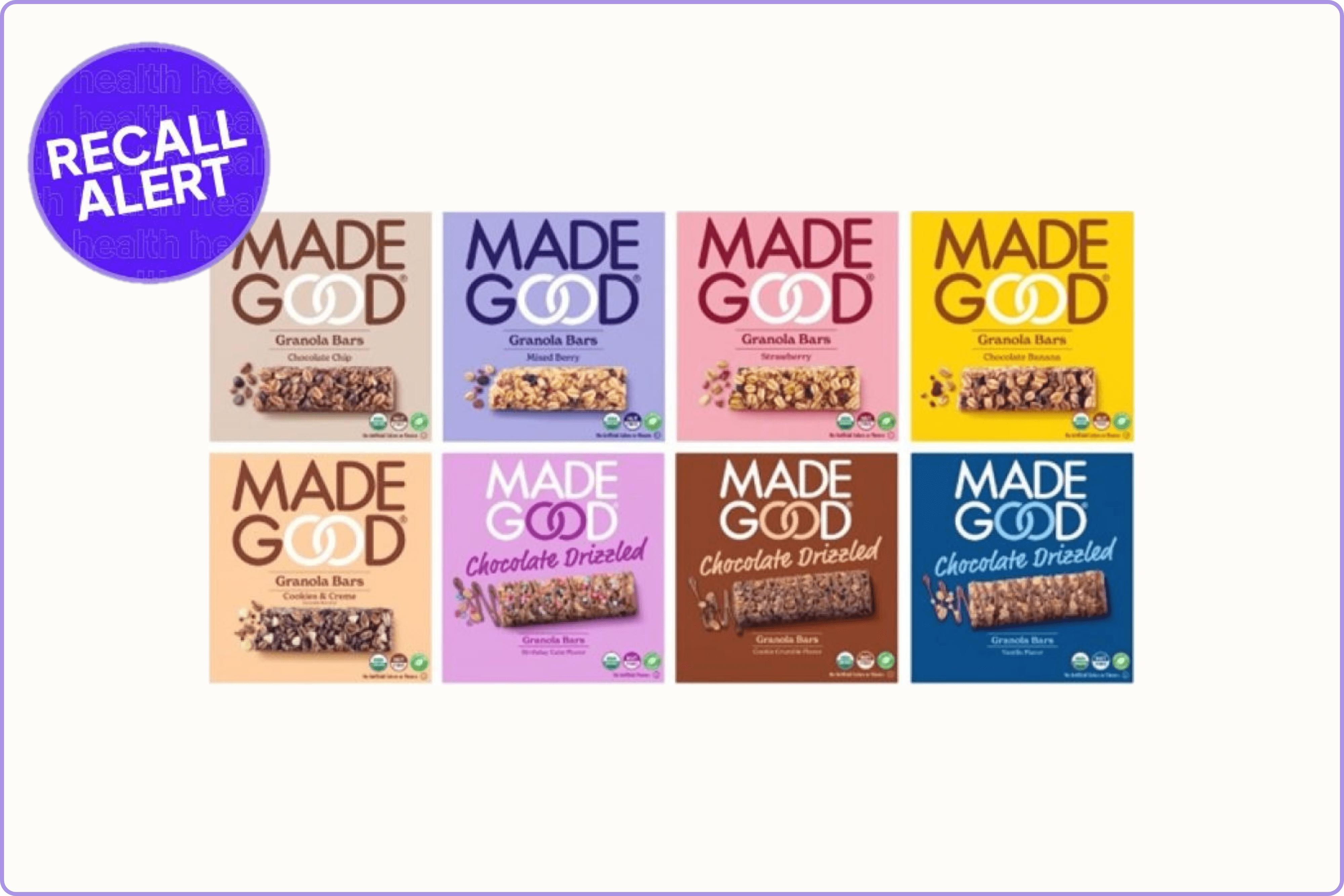 FDA Anuncia Gran Retiro de Barras de Granola MadeGood—Verifica tu Despensa