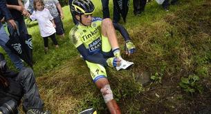 Contador se rompe la tibia y abandona el Tour