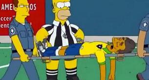 La lesión de Neymar se vio antes en los Simpsons